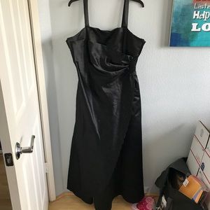 Black Satin Ball Gown